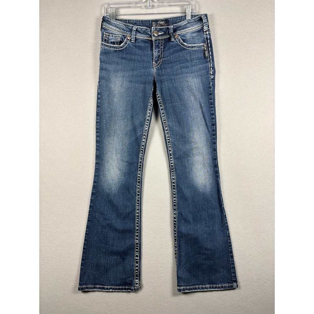 Silver Jeans Suki Mid Bootcut Contrast Stitch Jeans W30 L32 Medium Wash